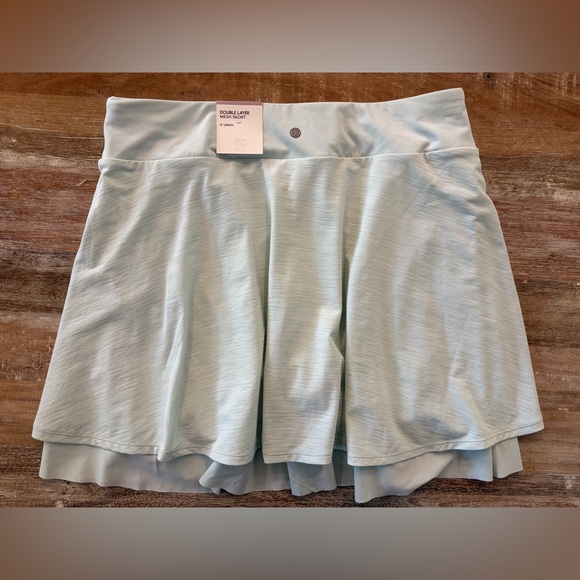 CALIA by Carrie Underwood Pants - CALIA Double Layer Mesh Skort NWT Women’s Large Mint 15” Golf Skort UPF 50+